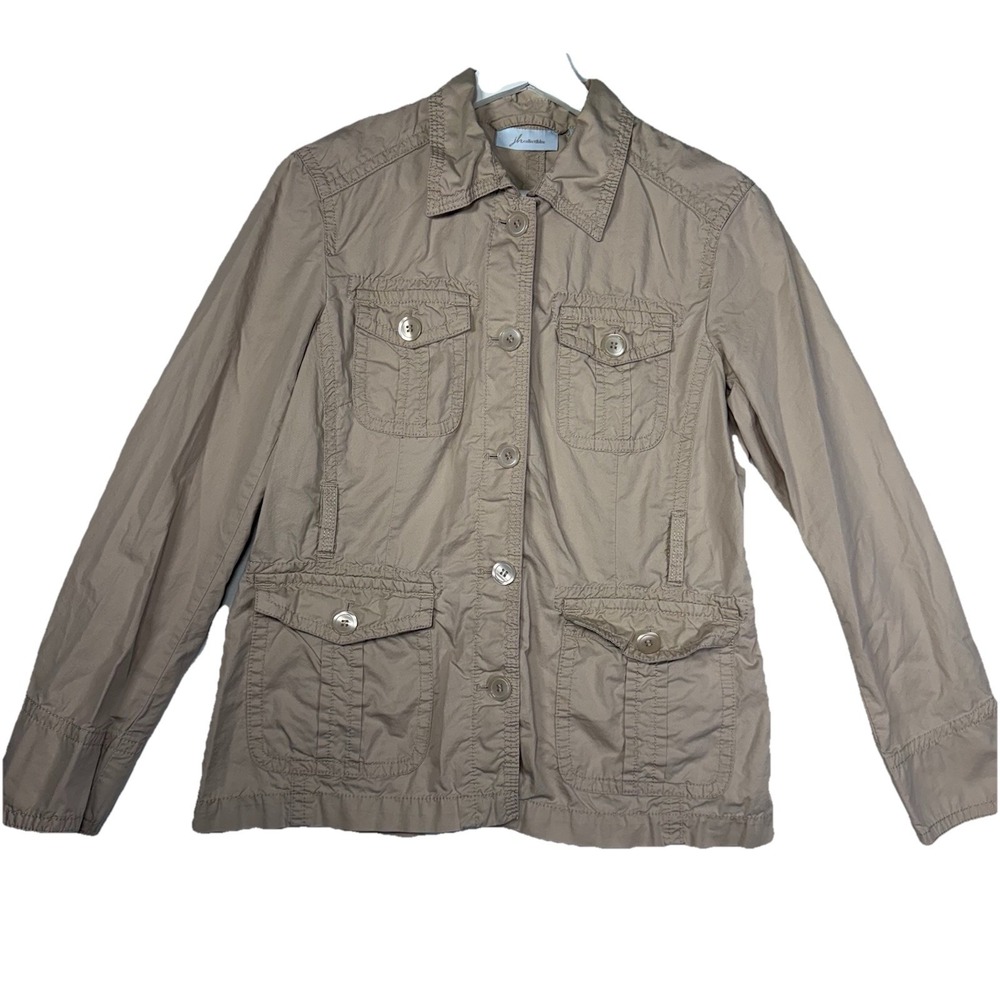 Womens Khaki Utility Jacket Outdoor Gorpcore Button Cargo Military Grunge Cabin